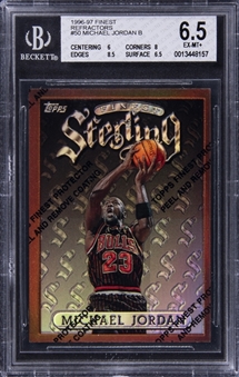 1996/97 Topps Finest Sterling Bronze Refractor #50 Michael Jordan - BGS EX-MT+ 6.5